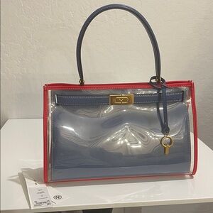 Tory Burch Lee Radziwill Raincoat Small - Blue